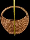 Vintage Wicker Woven Wall Hanging Basket Crescent Planter Farmhouse Decor 17   