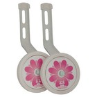 Girl Pink white Adjustable Bicycle Training Wheels