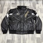 Vtg Choko Formula Racing Black Leather Snowmobile Jacket  bibs  Gloves Set Large