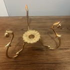 Partylite Hurricane Candle Holder Gold Tone Stand Only 5    Tall  7    Wide