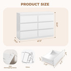 6 Drawer Double Dresser For Bedroom  Modern Simply Chest Of Drawers  Wood Storag