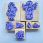 Stampin    Up  From The Heart 1999 New  Set Of 7 Mounted Stamps Purple Rubber