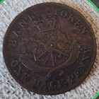 1854 Bank Of Upper Canada Half Penny Token 