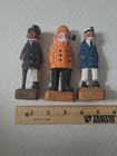 Vtg Hand Carved Wooden Old Salts Sea Captain Fisherman Nautical Folk Art Set 