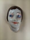 Unusual Art Deco Flapper Lady Head Pin Cushion   Half Doll  Germany 1920 