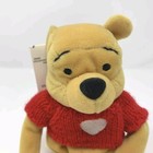 Disney Store Winnie The Pooh W  Red Sweater 8  Bean Bag Plush Stuffed Animal Toy
