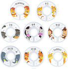Baby Closet Dividers - Set Of 8 Jungle Safari Nursery Clothes Organizers - Size 