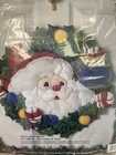 Bucilla Felt Applique Christmas Wreath Craft Kit Holly Jolly Santa 83028  new 
