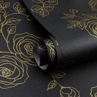 Black And Gold Floral Wallpaper Peel And Stick Boho Contact Paper Retro Renovati