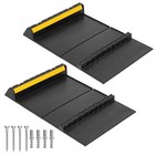 Rubber Garage Parking Mat 17 6   23 6   2 8  Heavy Duty Wheel Stoppers Anti