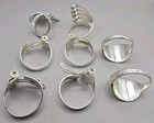 Lot  8  Vintage Plated Curled Twisted Forks   Spoons Silver-tone Napkin Rings
