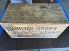 Antique Hamilton Brown Shoe Co Wood Shipping Crate -  2 50 Shoes