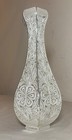 Vintage Handmade Ornate Chinese Export Sterling Silver Filigree Flower Vase 250g