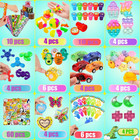 120 Pcs Party Favors Toy For Kids  Treasure Box Carnival Prizes For Classroom Sc