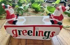 Vintage Holt Howard See-saw Candle Holder Christmas Greetings Planter Rare