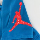 Jordan Kids Blue Speckled Jumpman Logo Sweat Shorts Size L  12-13 Yrs 