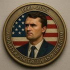 3pcs Charlie Kirk Memorial Coin For Charlie s Fans Young Hero Of Us 1993-2025