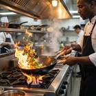 Hand Hammered Carbon Steel Wok 13 5    round Bottom traditional Stir Pan For Cook