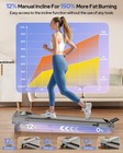 3 5hp Foldable Adjust Treadmill F home W 12  Incline Led Electric Running Joggin