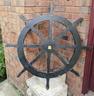 Vintage Wood Ship Wheel Maritime Nautical Faux Ship Wheel Decor 41  Collectible