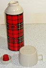Vintage Red Plaid Thermos King Seeley Bottle 20 Oz  1973