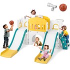 New 9in1 Kids Double Slide Toddler Playground Climb Playset Indoor outdoor Toys