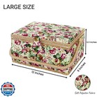Zoofox Large Sewing Basket  Vintage Wooden Sewing Box With Remova