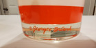 Set Of 4 Vtg Georges Briard High Ball Glasses Cabana Orange Yellow White Minty  