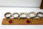 Vintage Silver Plate Napkin Rings Set 10 Circle Square Hexagon 80   s 90   s 2    Art