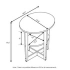 Oval End Table  French Oak Gray black  set Of 2 