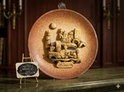 Rare Vtg 1985 Jerusalem 3d Relief Ceramic Plate - Artist Signed Handmade Israel