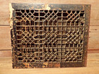Antique Cast Iron Heating Grate Floor Vent Register W  Adjustable Louvers 17x14