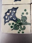 Lot Of 9 Vntg Talavera Blue Don Diego De Dia Flower Tiles 4   x4    Made N Mexico Lb
