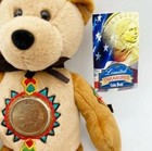 Sacagawea Pomp Golden Dollar Beanie Bear Collectible Coin 2000 Nwt
