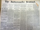 Lot Of 10 Orgnl 1885 Newspapers The Indianapolis Sentinel Indiana 140 Years Old 