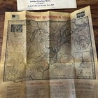 Vintage Revolutionary War Battlefield Map 1775-1781 Replica 13 5 x16  1962