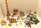 40  Items Vintage Junk Drawer Lot 1912 German Card  Lantern  Antique Buttons    