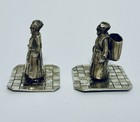 Pair Of Antique Solid Silver Miniature Novelty Dolls House Figures Continental