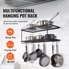 Pot Rack Wall Mounted 30in Pot And Pan Hanging Rack With 12 S Hooks 55 Lbs
