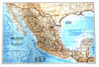 1994-9 September Mx Mexico Traveler s Map National Geographic Map Euc - A3 