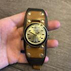Vintage Endura Watch Swiss Made Steam Punk Large Leather Strap 