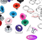 420 Set Eyelets And Grommets Eyelets For Paper Crafts 3mm 1 8inch Round Colored