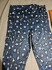 Adrienne Vittadini Sport Pants Womens Medium M Blue Active Legging Leopard Print