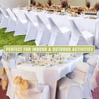 Pack Of 3 White Stretch Fitted Spandex Folding Chair Cover For Wedding Party