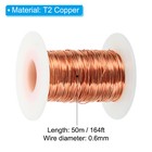 Soft Copper Wire  23gauge 0 6mm Diameter 50m 164ft Spool Pure Copper Wire