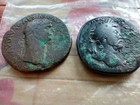Ancient Roman Bronze Sestertii Lot     Claudius   Marcus Aurelius    authentic Coins