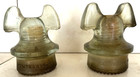 Hemingray 60 Cd257 Clear Glass Insulator Vintage Mickey Mouse Ears Top Cable Usa