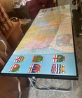 1960s   70s Map Of Canada Folding Table - Vintage Educational - Made In Canada  