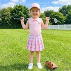 Toddler Baby Girl Summer Clothes Golf Embroidery Sleeveless Polo Tank skirt Set
