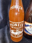 2 Rare Vintage Bottles Pioneer Valley Beverages Soda Full Orange Texas Root Beer